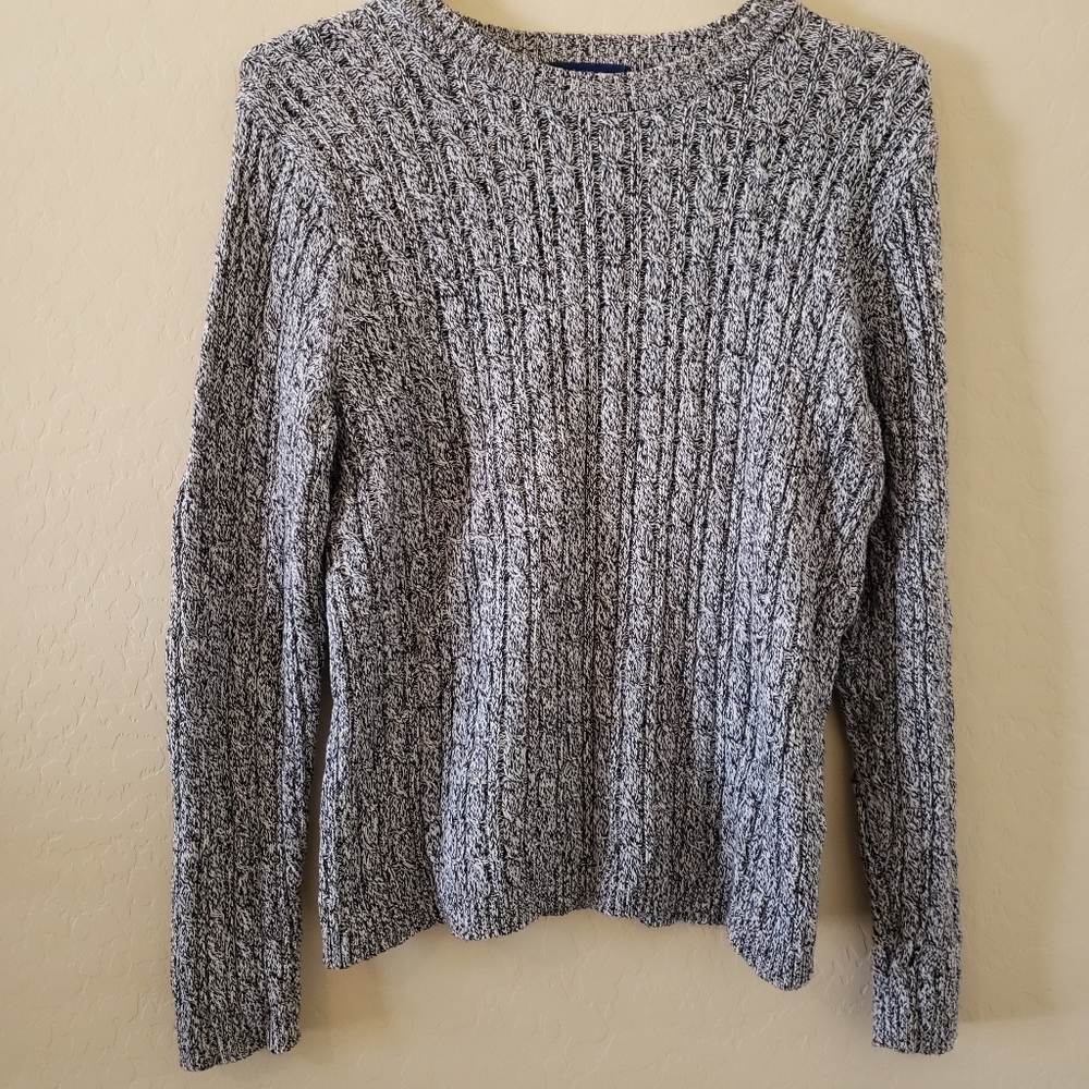 Karen Scott Cable Knit Sweater L